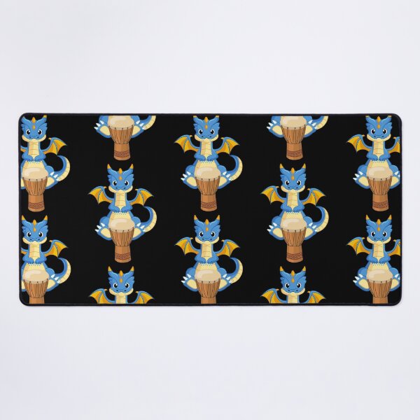 Item preview, Dragon Playing Djembe ,Funny Good Dragon Djembe Lovers Blue Design designed and sold by pedrored369.