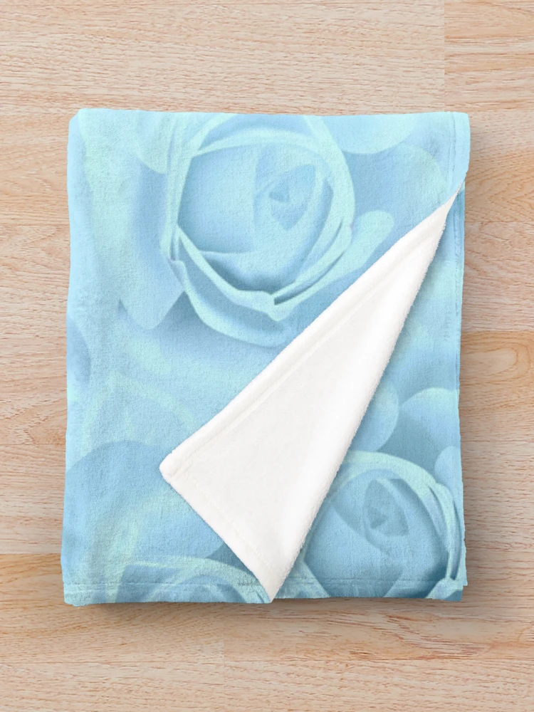 Thumbnail 3 of 6, Throw Blanket,  Abstract Blue Roses Roses Roses 004 designed and sold by sunnthreads.