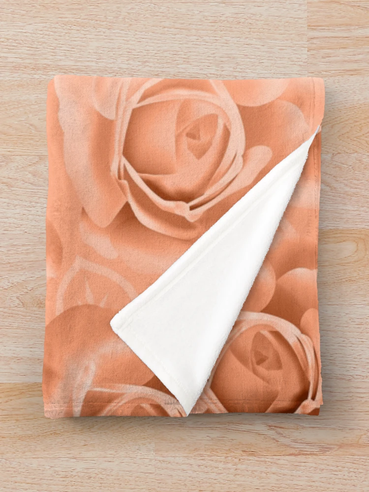 Thumbnail 3 of 6, Throw Blanket, Abstract Coral Roses Roses Roses 002 designed and sold by sunnthreads.