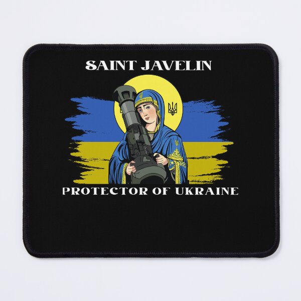 Item preview, Saint Javelin The Protector of Ukraine - St. Javelin The Protector of Ukraine - Free Ukraine - Save ukraine - Saint javelin the protector of ukraine - St. javelin Shirt - St. javelin Classic T-Shirt designed and sold by AitchDesigns.