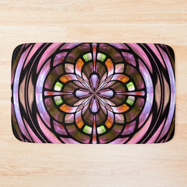 Item preview, Red Green and Gold Faux Stained Glass designed and sold by SeaChangeDesign.