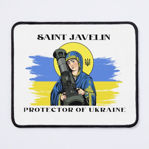 Item preview, Saint Javelin The Protector of Ukraine - St. Javelin The Protector of Ukraine - Free Ukraine - Save ukraine - Saint javelin the protector of ukraine - St. javelin Shirt - St. javelin Classic T-Shirt designed and sold by AitchDesigns.