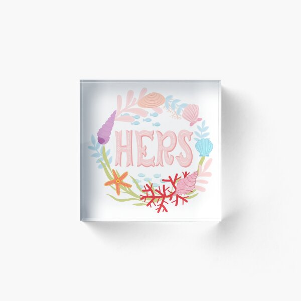 Hers illustrated hand lettering Acrylic Block