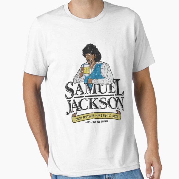 Item preview, SAMUEL JACKSON BEER RETRO TShirt designed and sold by Sentiment667.