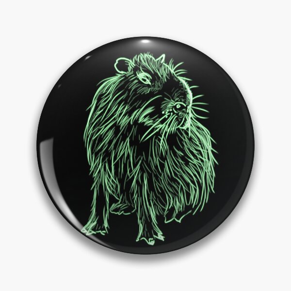 Item preview, Glowing Green Neon Capybara designed and sold by nimreninmu.