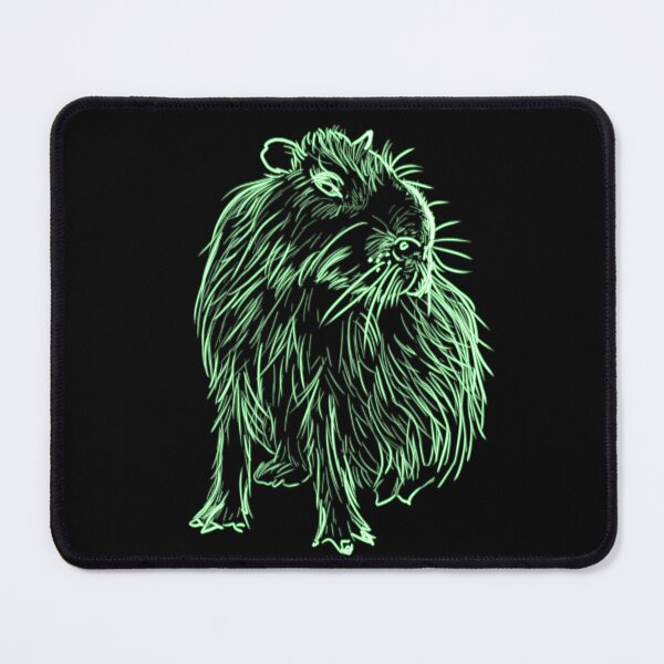 Item preview, Glowing Green Neon Capybara designed and sold by nimreninmu.