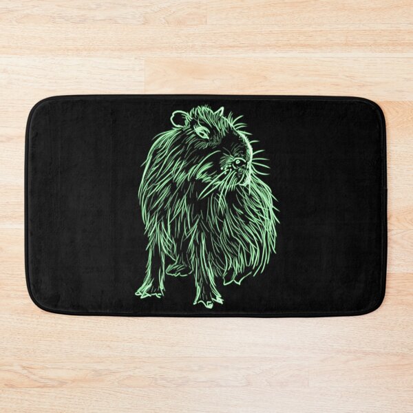 Item preview, Glowing Green Neon Capybara designed and sold by nimreninmu.