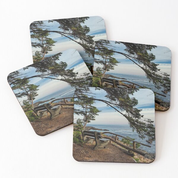 Item preview,  Bench on the cliff over the seashore  designed and sold by AlexLyubar.