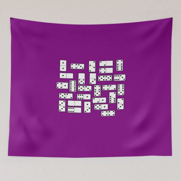 Item preview, Dominoes on purple background: Decor, accent piece, gift idea, birthday, home, office, work space designed and sold by Becky Hunter.
