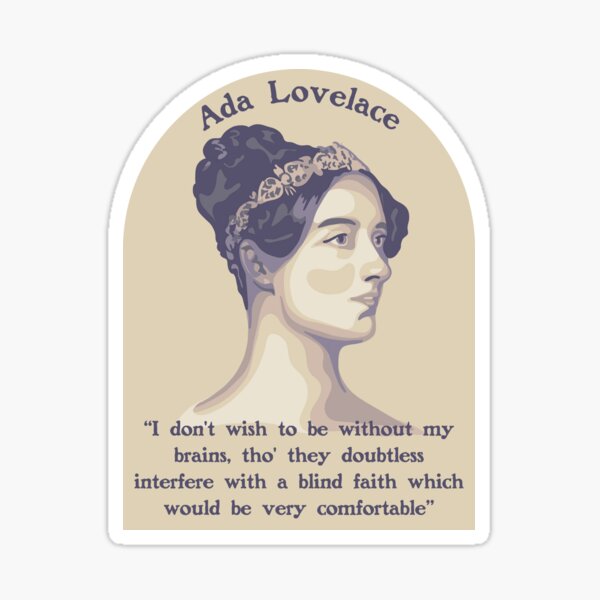 Artikel-Vorschau von Ada Lovelace Porträt und Zitat, designt und verkauft von Unhinged Heather.