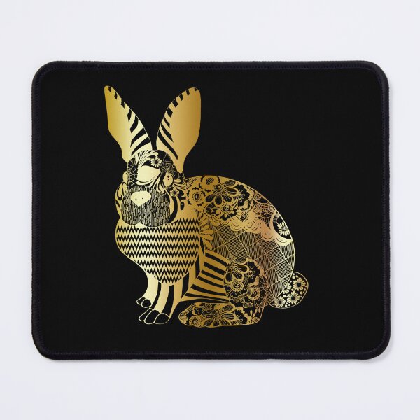 Item preview, Rabbit flower gold designed and sold by MatildaWatson.