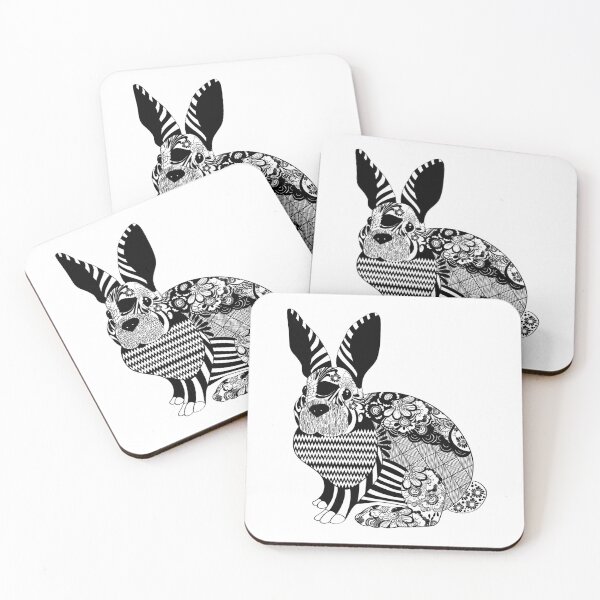Item preview, Rabbit flower pattern designed and sold by MatildaWatson.