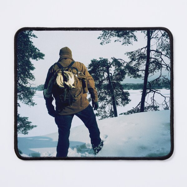 Item preview, Winter hiking at remote frozen lake designed and sold by riku05830.