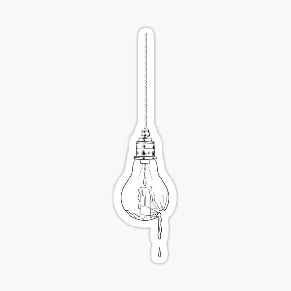 candle lightbulb Sticker