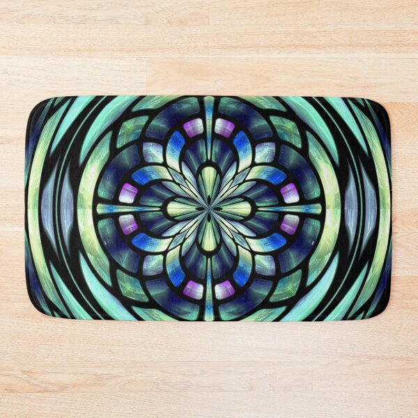 Item preview, Green Blue and Purple Simulated Stained Glass designed and sold by SeaChangeDesign.