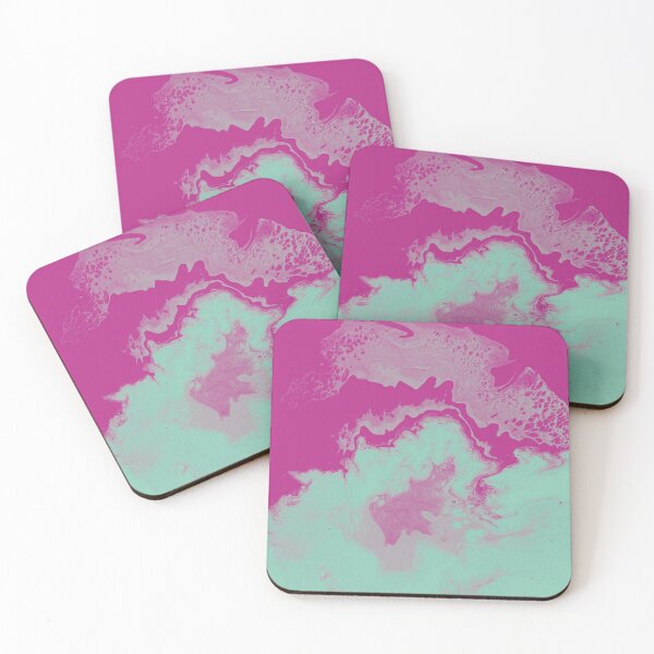 Item preview, Dreamy Milkshake Blue & Pink Abstract Background Art designed and sold by LusDigiArt.