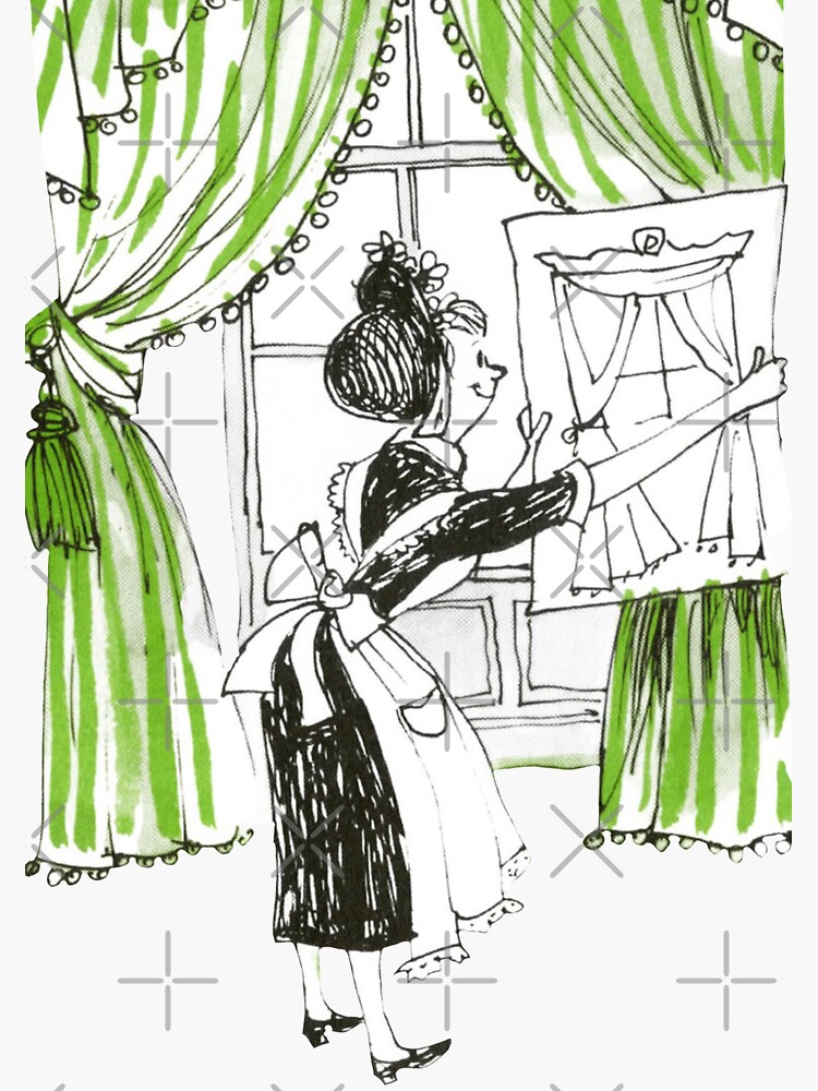 "Amelia Bedelia Draws The Curtains" Sticker for Sale by EtherealEnigma
