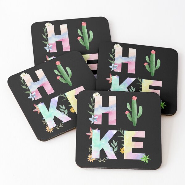Item preview,  Watercolor Hike Colorful Trees Flowers Plants Cactus Hiker Gift designed and sold by FazCreations.
