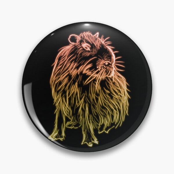 Item preview, Orange and Yellow Neon Glow Capybara designed and sold by nimreninmu.