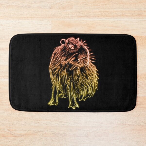 Item preview, Orange and Yellow Neon Glow Capybara designed and sold by nimreninmu.