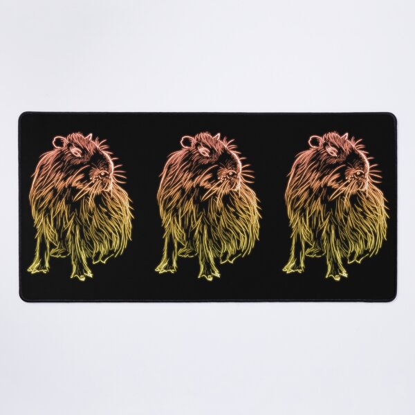 Item preview, Orange and Yellow Neon Glow Capybara designed and sold by nimreninmu.