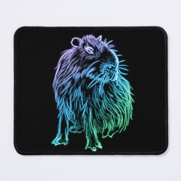 Item preview, Purple, Blue, and Green Glowing Neon Capybara designed and sold by nimreninmu.