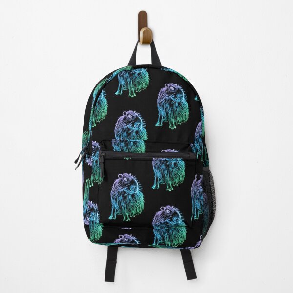 Item preview, Purple, Blue, and Green Glowing Neon Capybara designed and sold by nimreninmu.