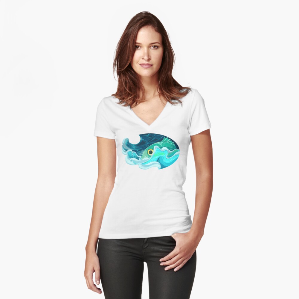 Item preview, Fitted V-Neck T-Shirt designed and sold by dlanham.