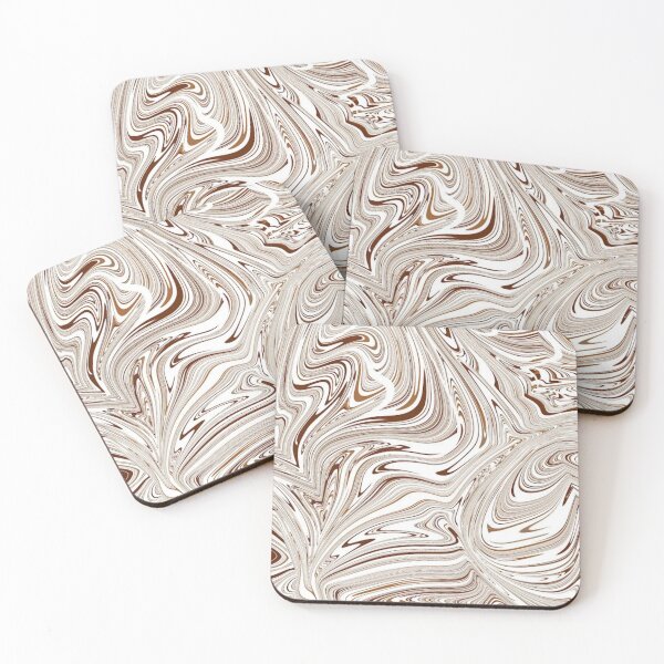 Aperçu de l'œuvre Pastel Brun Brun Foncé Liquide Tourbillon Marbre Abstrait créée et vendue par jays-artworks.