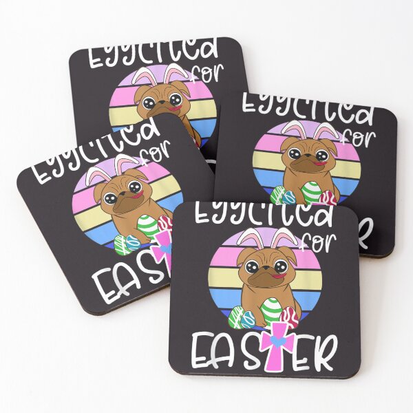 Item preview, EGGCITED FOR EASTER Bunny Pug Puppy Dog Egg Hunt Girls Mom designed and sold by RobertVandivier.