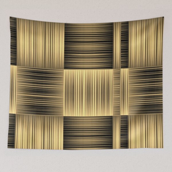 Item preview, Rectangular Fine Gold Lines Abstract Artwork designed and sold by Bkstores.