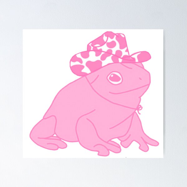 cowboy pink frog - Poster