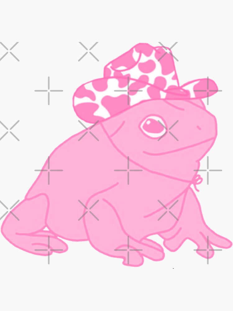 Mini Pink Frog Sticker - Pages Peaches