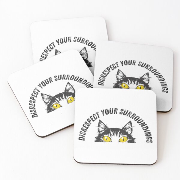 Item preview, Disrespect Your Surroundings Cat designed and sold by toadsforall.