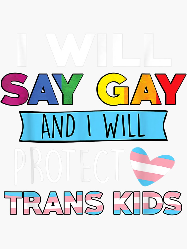 Pegatina Diré Que Soy Gay Y Protegeré El Orgullo Lgbtq De Los Niños Trans De Mariapalmerart