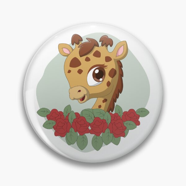 Item preview, Cute Giraffe with flowers. designed and sold by Kanchan1987.