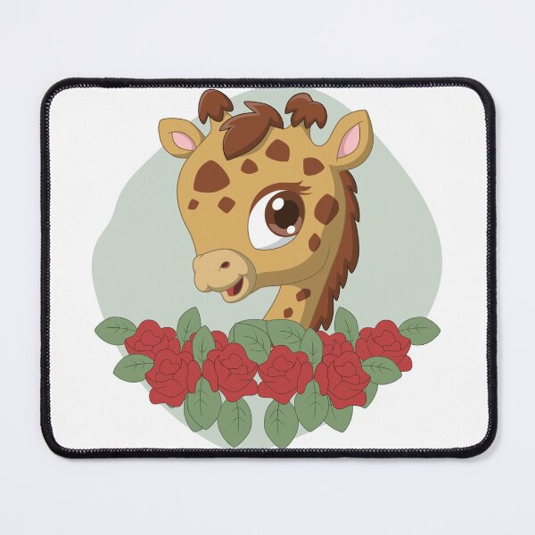 Item preview, Cute Giraffe with flowers. designed and sold by Kanchan1987.