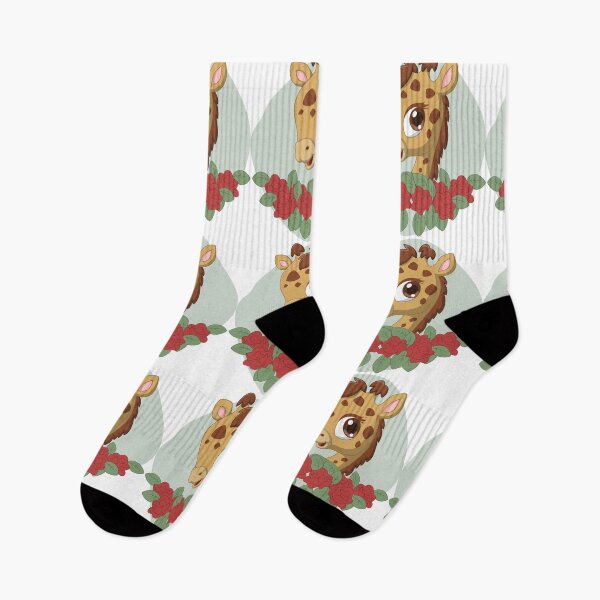 Item preview, Cute Giraffe with flowers. designed and sold by Kanchan1987.