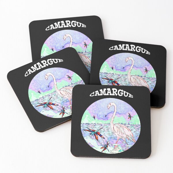 Artikelvorschau, Rosa Flamingo-Aquarellkreis der Camargue entworfen und verkauft von Astralia.