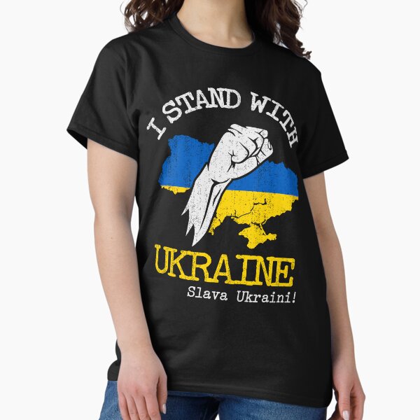 Item preview, I Stand With Ukraine Slava Ukraini Glory Fist designed and sold by pixeljamz.