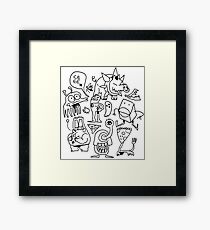 doodle dumb Framed Print