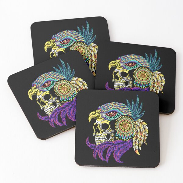 Item preview, skull eagle warrior aztec designed and sold by cat poe.