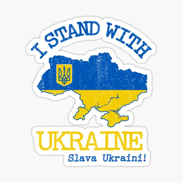 Item preview, I Stand With Ukraine Slava Ukraini Glory designed and sold by pixeljamz.
