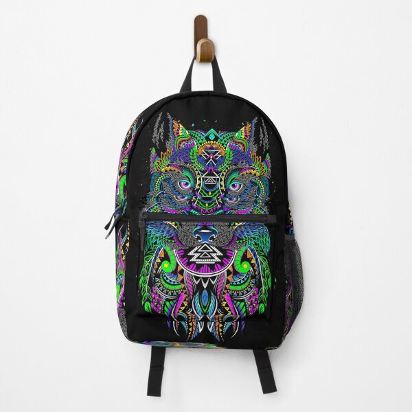 Item preview, wolf native colorful design designed and sold by cat poe.