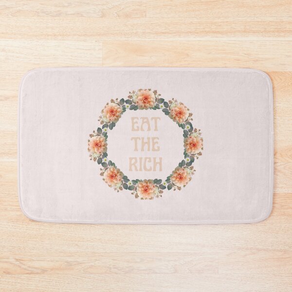 Item preview, Eat the Rich Pretty Floral Wreath designed and sold by toadsforall.