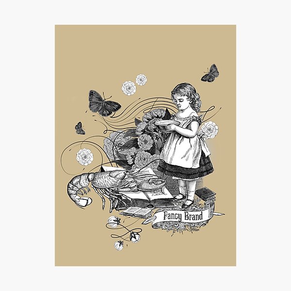 Girl with Lobster 2 by Fancy Brand Photographic Print