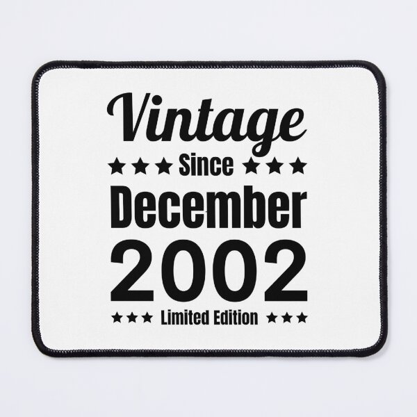 Item preview, Vintage Since December 2002 - White Black Retro Typography | Born In 2002 designed and sold by Delandor.