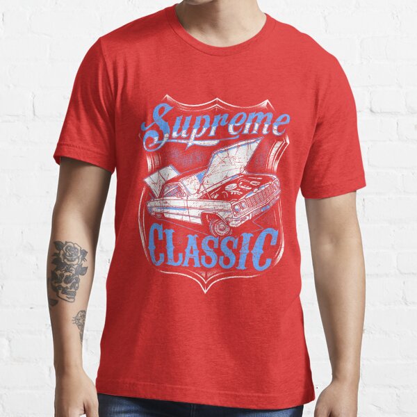 Supreme Classic Logo Denim Shirt Red
