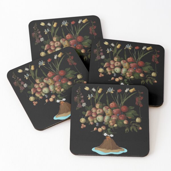 Item preview, Fruit Volcano (in black) | Apples | Pears | Peaches | Funny designed and sold by CosmicStory.