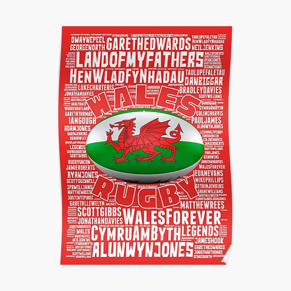 Légendes du rugby du Pays de Galles Poster
